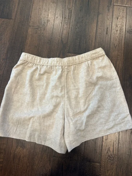 NWT Abercrombie and Fitch tan linen blend shorts size small - Picture 4 of 4